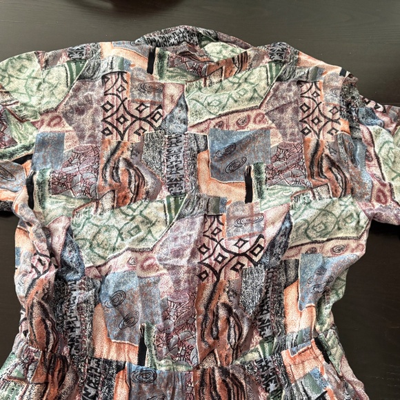 Vintage 80s 90s Womens AIM Sport Rayon Jumper Romper Shorts Size Large - Picture 5 of 5